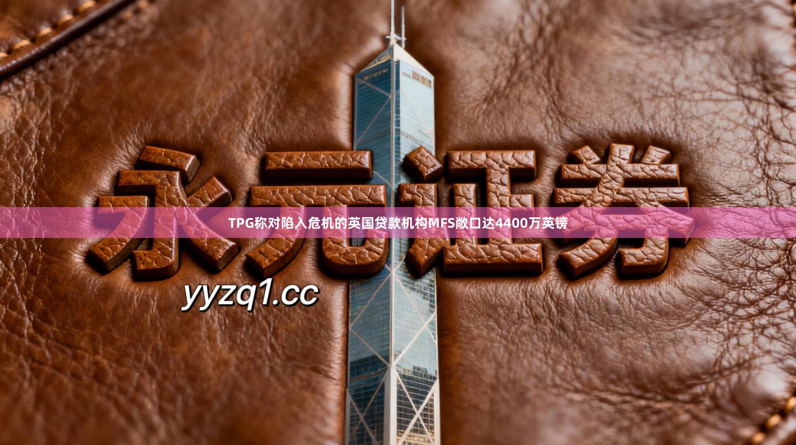 TPG称对陷入危机的英国贷款机构MFS敞口达4400万英镑